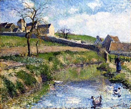 Granja en Osny - Camile Pissarro 1885