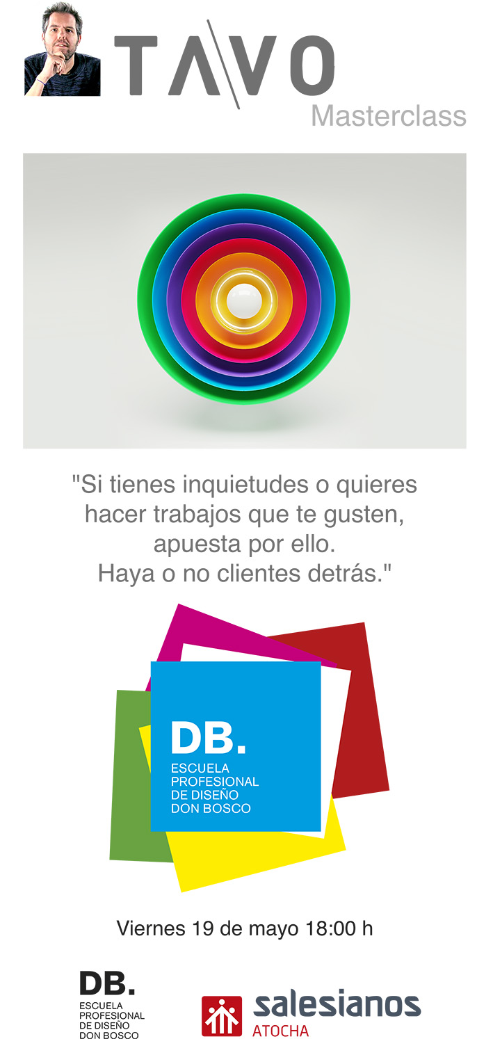 masterclass tavo, salesianos atocha, DB, departamento artes gráficas, mayo 2017