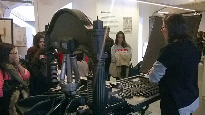 imprenta municipal madrid, visita, ciclo grado superior diseño y producción editorial, departamento artes gráficas, salesianos atocha