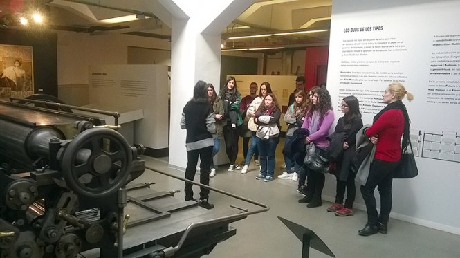 imprenta municipal madrid, visita, ciclo grado superior diseño y producción editorial, departamento artes gráficas, salesianos atocha
