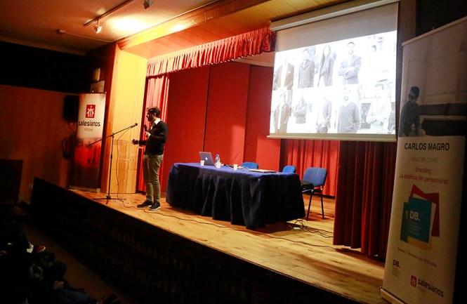 carlos magro; master class 2016; curso de especialista en diseño y dirección de arte DB_maestro; departamento de artes gráficas salesianos atocha, madrid 2016