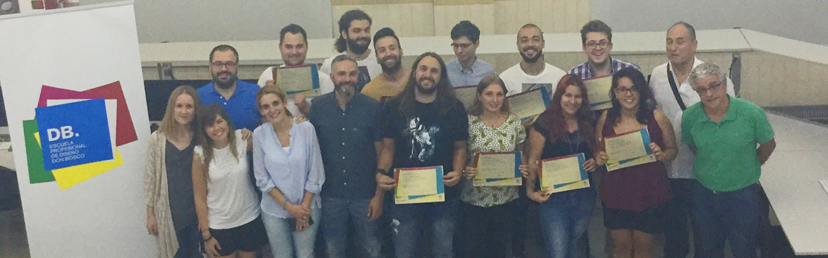 db, diseño y dirección de arte, departamento de artes graficas salesianos atocha, entrega diplomas 2016