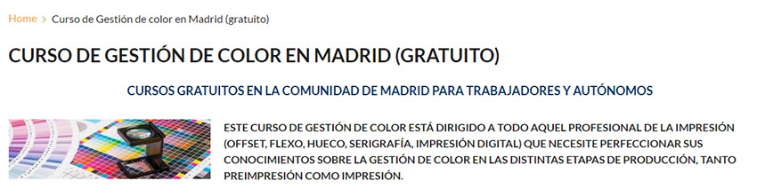 curso gestión de color, jorge Diego, Artes Gráficas