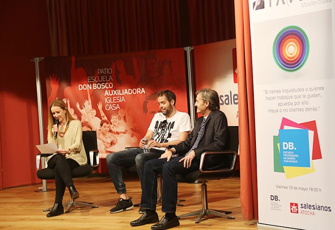 masterclas tavo, db, db maestro, departamento artes gráficas salesianos atocha, Madrid, diseño, motion graphics, presentación director