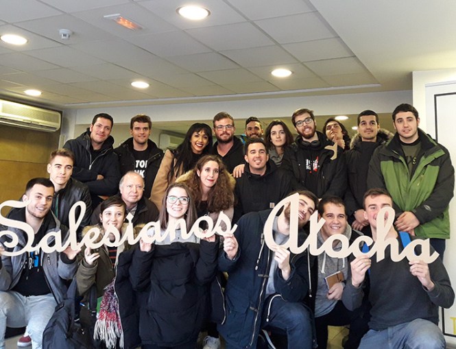 visita a AGA enero 2018, alumnos de Artes Gráficas Salesianos Atocha, Grado superior de diseño y producción editorial primer curso