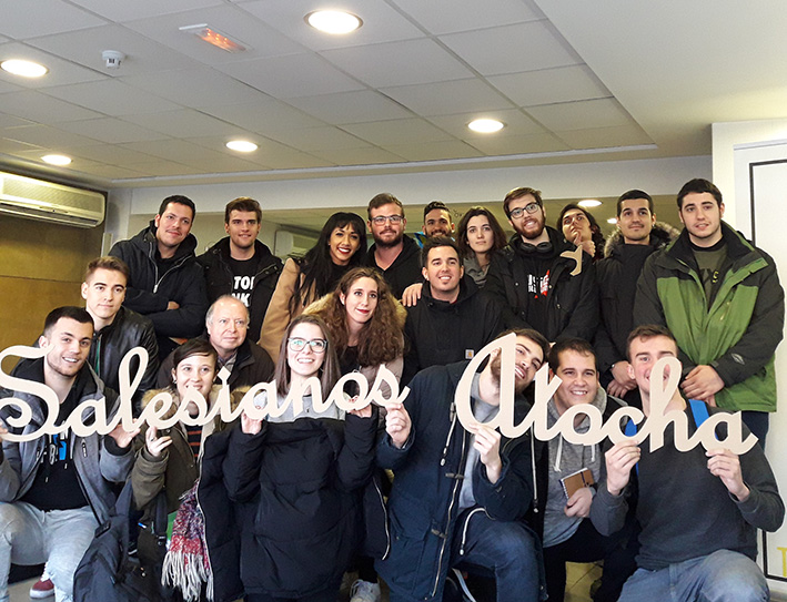 visita a AGA enero 2018, alumnos de Artes Gráficas Salesianos Atocha, Grado superior de diseño y producción editorial primer curso