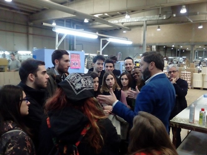 visita B2Pack,Departamento artes gráficas, salesianos atocha, 2º diseño y producción editorial