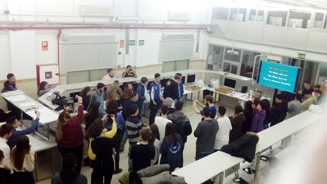 convivencia navidad 2018, salesianos atocha, artes gráficas, departamento artes gráficas, madrid, formación profesional