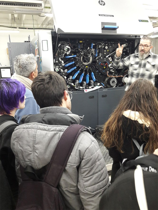 Artes Grafícas Salesianos Atocha, Preimpresión, visita Truyol Digital, 2019